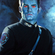 Thrawn in his Chiss Expansionary Defense Force uniform (Outbound Flight cover by Dave Seeley, Del Rey)